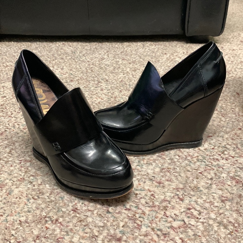 Sam Edelman Black Wedge Shoes